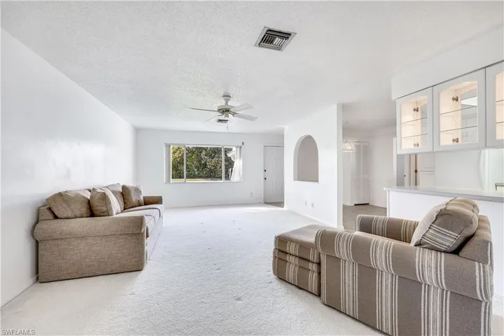 The large living room is offers great light!