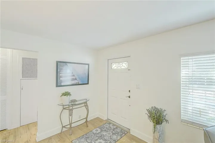 Entryway featuring light wood-type flooring