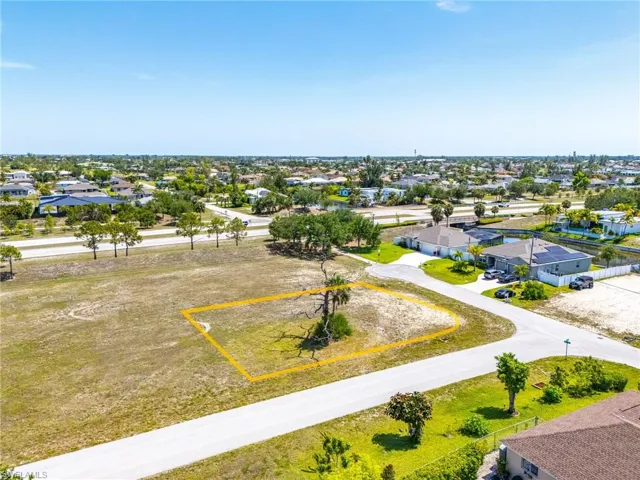 Aerial view of residential area