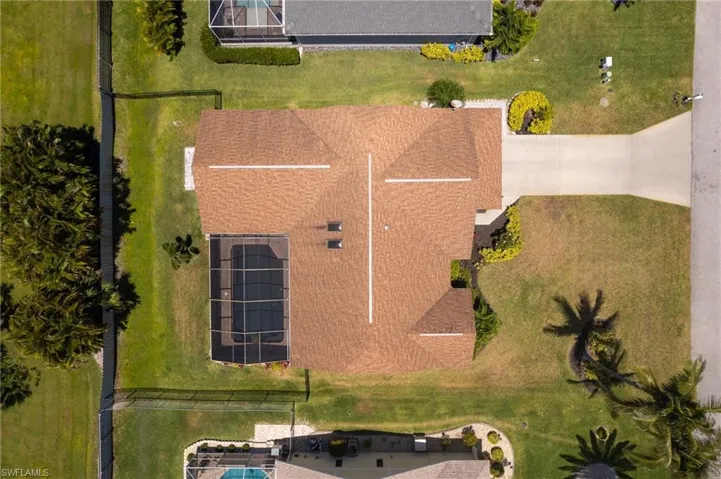 Birds eye view of property