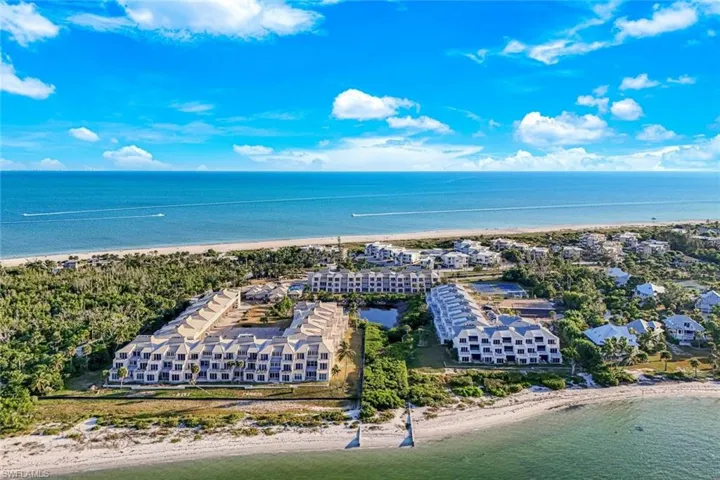 Drone / aerial view of expansive beach
