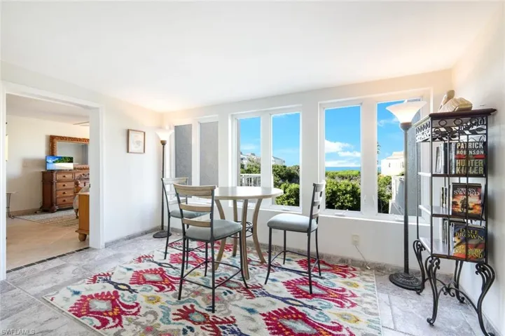 Dining space with baseboards