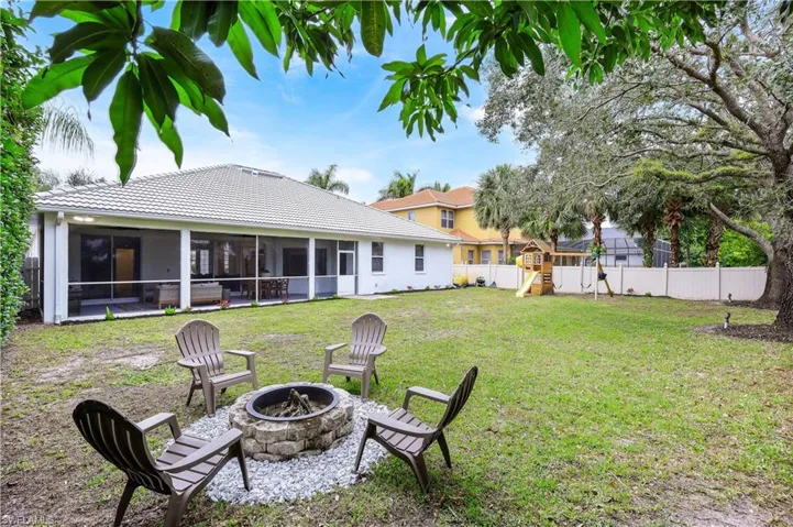 Spacious backyard for family fun.