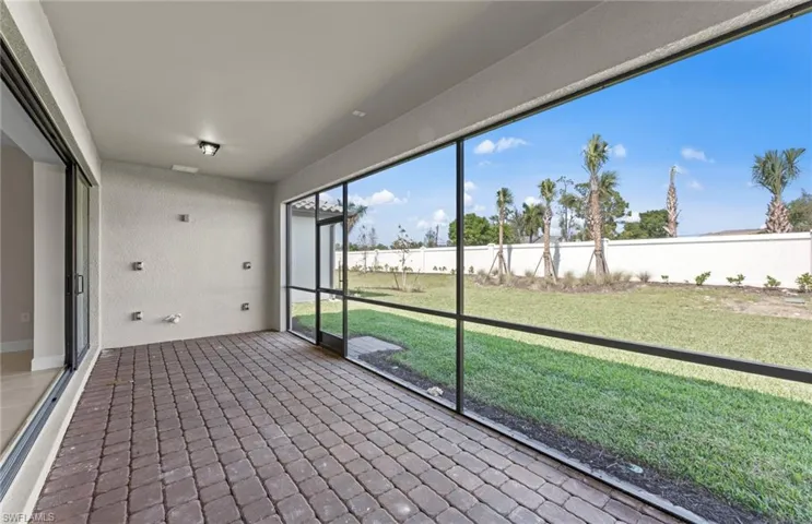 Screened in, covered lanai area