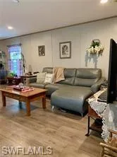 Living room featuring light wood-type flooring