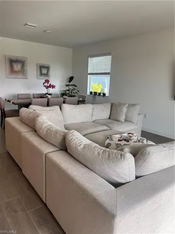 Living room with wood finished floors