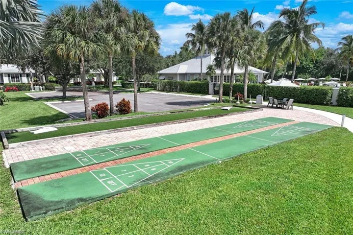 View of community with shuffleboard