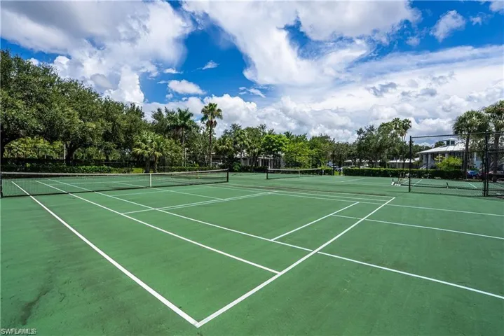 View of tennis court