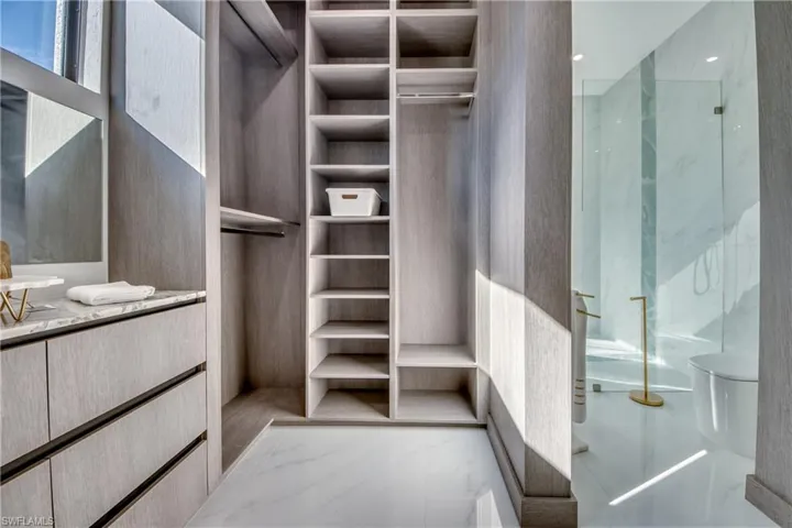View of walk in closet
