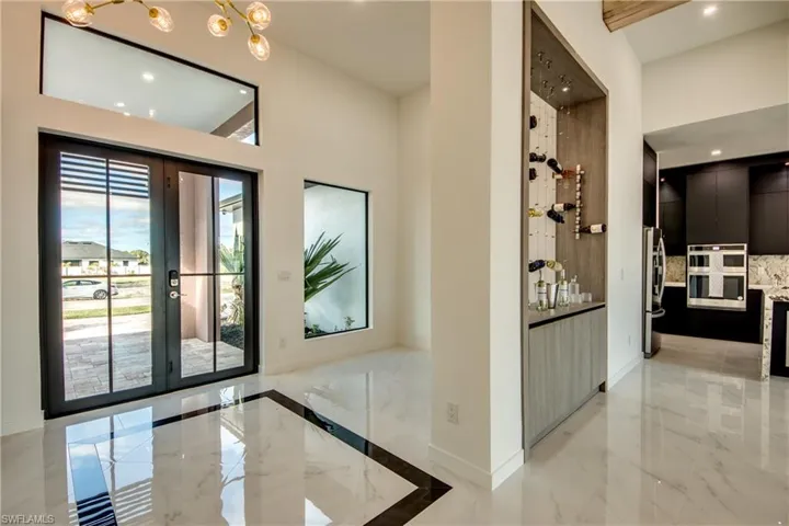 Hall with french doors