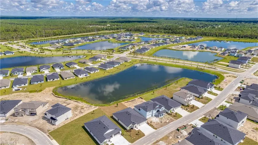 View of property location with nearby suburban area and a nearby body of water