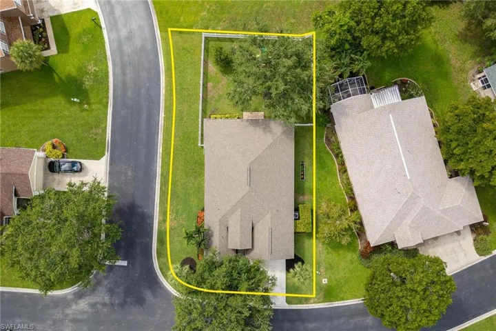 Birds eye view of property