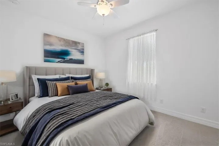 Bedroom #3featuring carpet and a ceiling fan