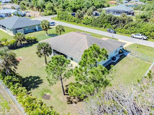 Aerial view of residential area