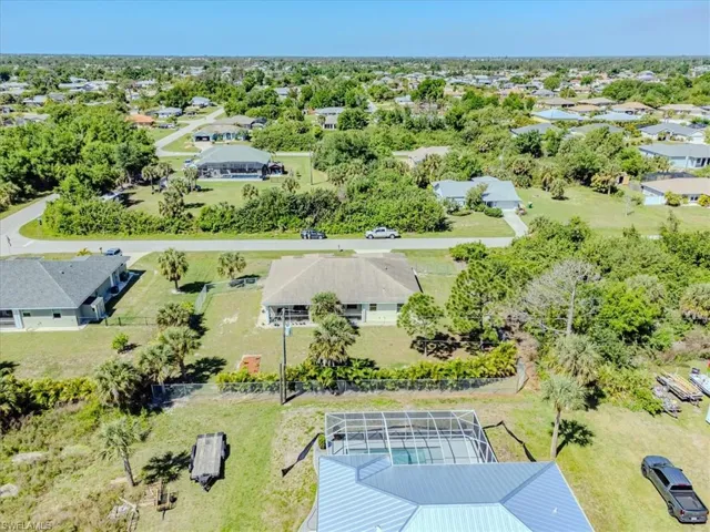 Aerial view of residential area
