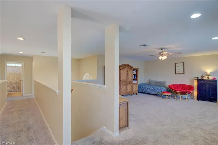 View of upstairs cat walk and loft.
