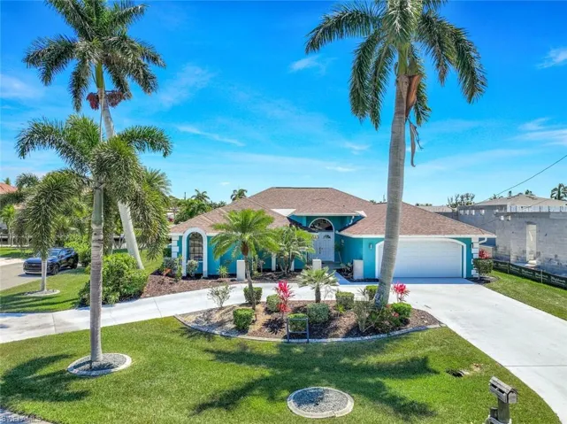 Notice the circular driveway with lots of parking
