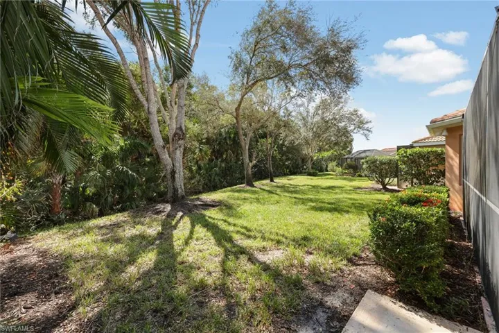 View of yard overlooking preserve