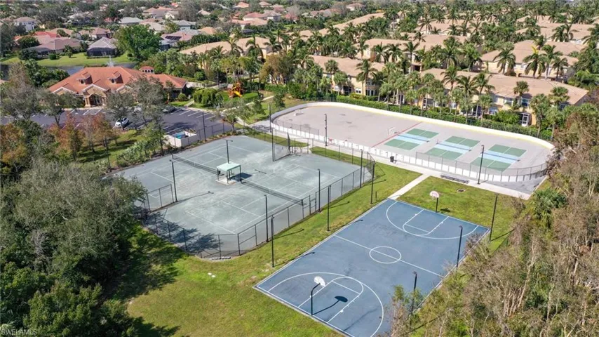Birds eye view of property