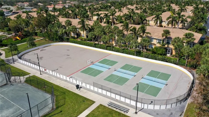 pickle ball Drone / aerial view
