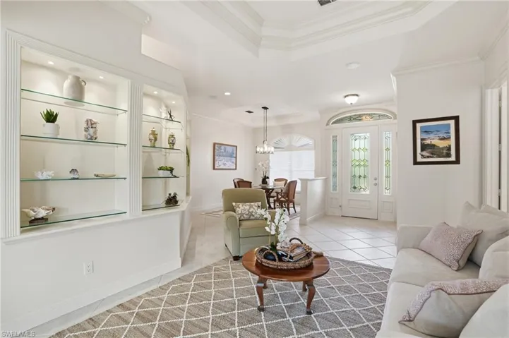 Entry, Dining Room, Built in lighted Curio Cabinet