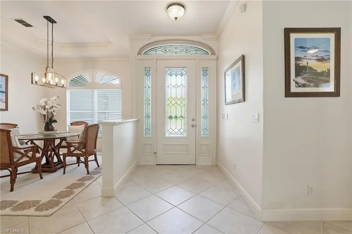 Foyer leading to Living Room, Dining Room
