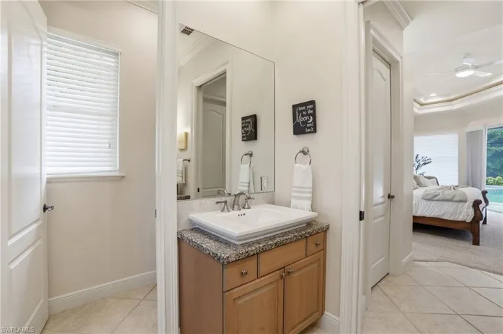 One of 2 Dual Vanities, Private Water Closet