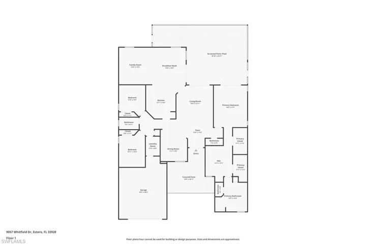 Floorplan with dimensions to help you envision where you will put your furniture !