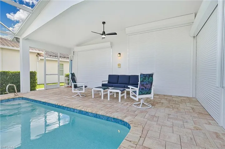Electric roll down shutters in front and rear of your home for a less stressful hurricane season !