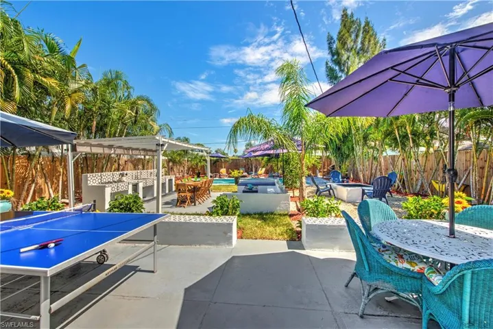 View of pool featuring a pergola and a patio area