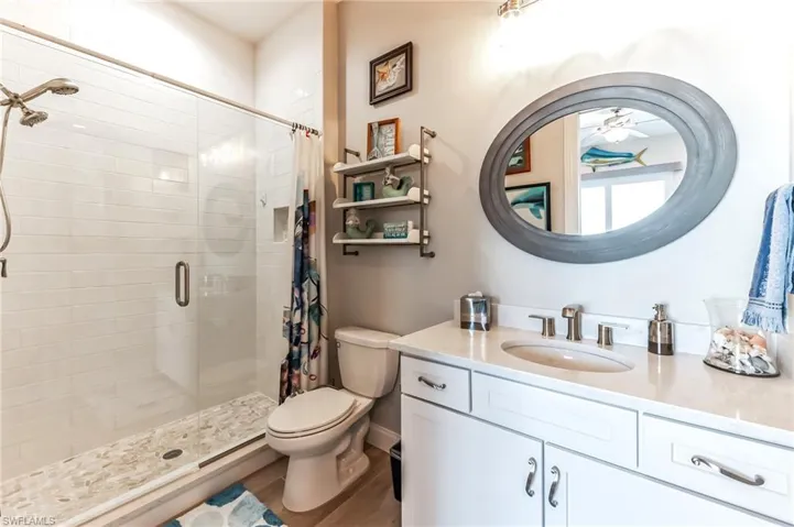 Ensuite; walk-in shower.