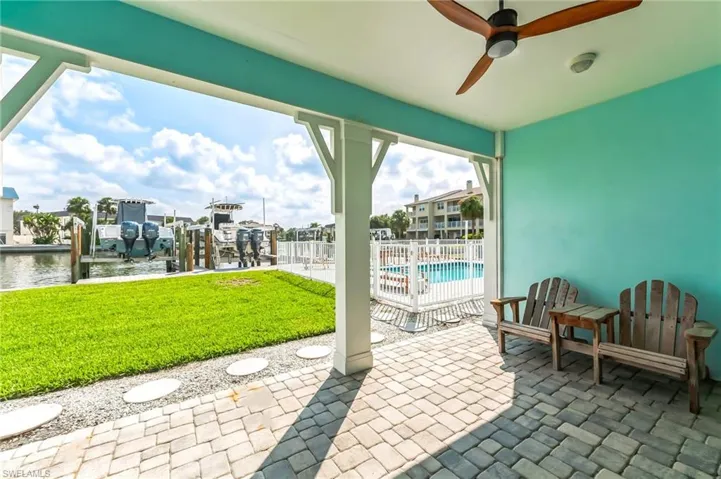 Ground floor patio to pool.
