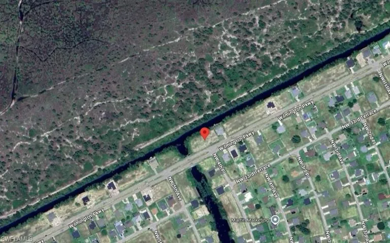 Aerial overview of property's location