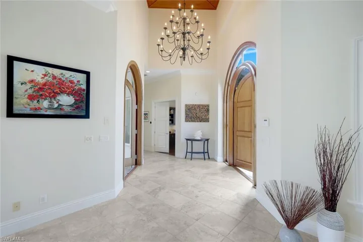 Foyer w/ Dramatic 14-Ft. Ceiling & Designer Chandelier