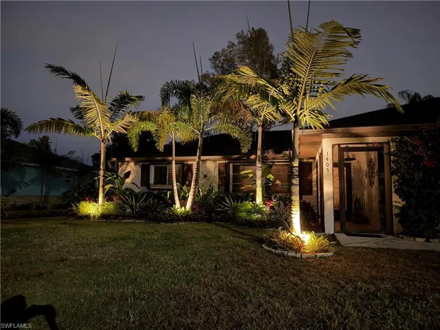 night view of front