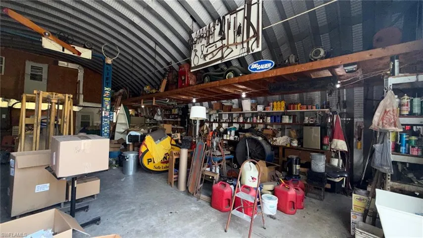 Quonset garage area
