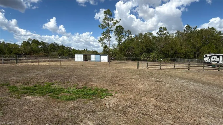 back yard horse paddock