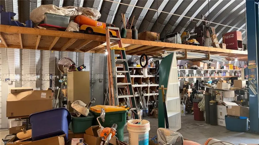 Quonset garage area