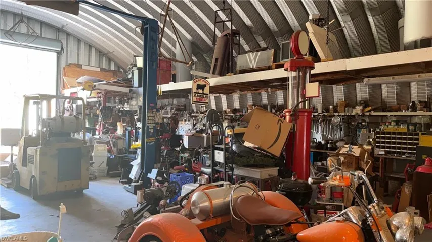 Quonset garage area