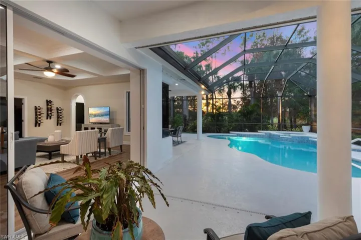 Covered lanai looking into family room