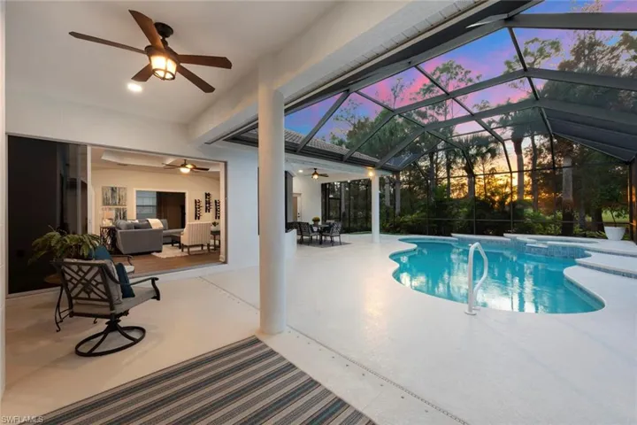 Enjoy the sunset from your covered lanai