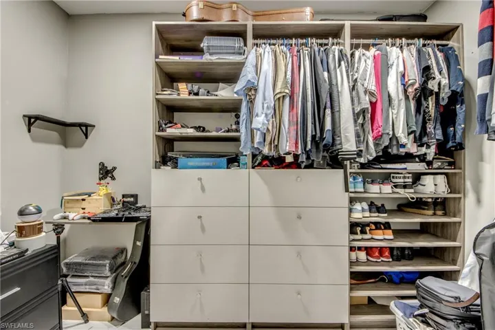 View of walk in closet