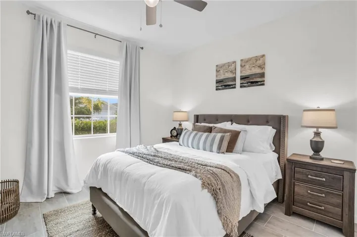 Bedroom 2 with ceiling fan