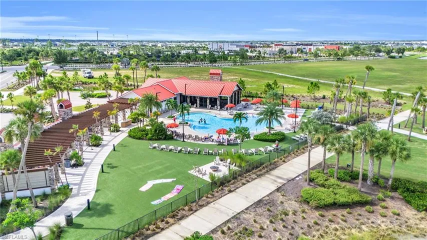 Birds eye view of property