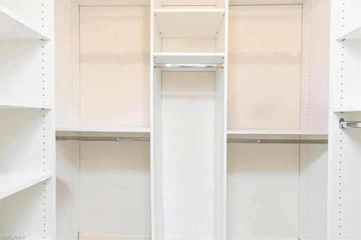 View of walk in closet