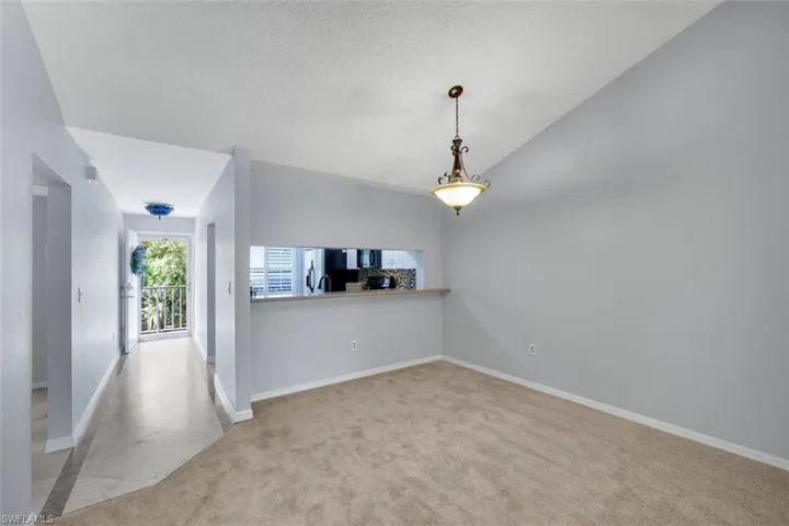 View facing to the front door from the sliders