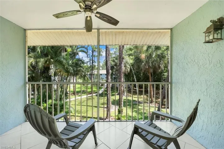 Large screened in Lanai looking out to the pool