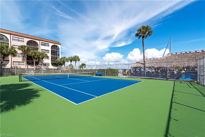 View of tennis court