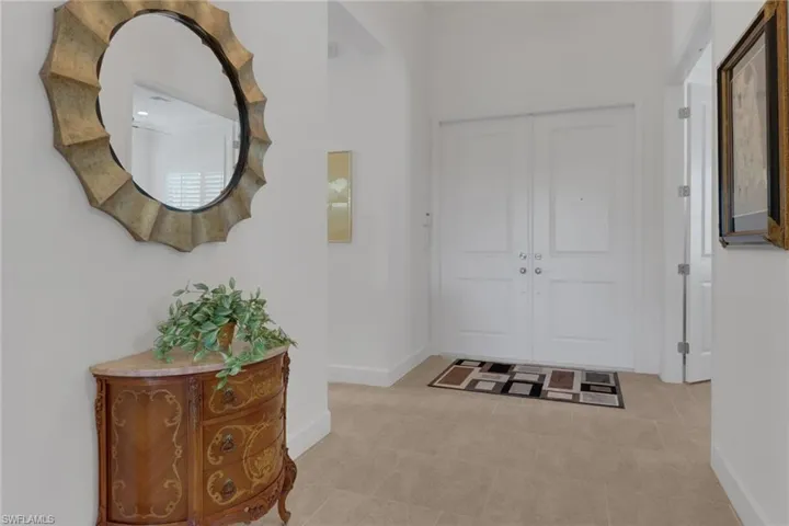 View of tiled foyer