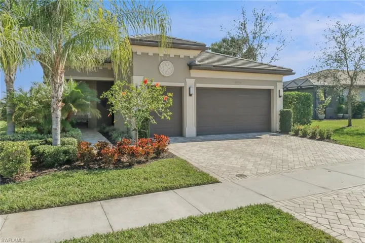 View of front of home featuring a garage